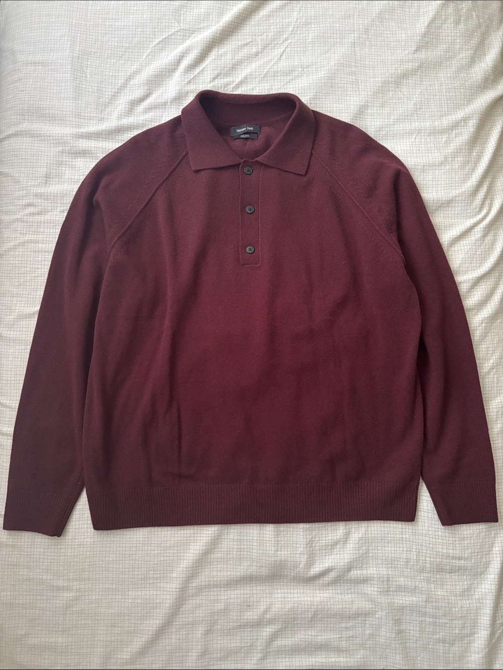 Massimo Dutti Wool knit sweater with polo collar